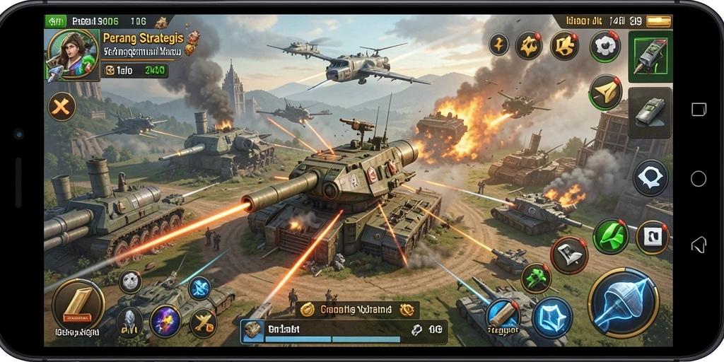 Tampilan menarik gameplay strategi dalam 3446.