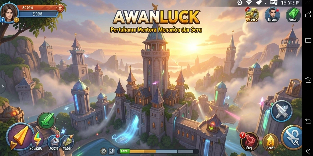 Tampilan gameplay menara yang seru dan strategi pertahanan yang menarik.