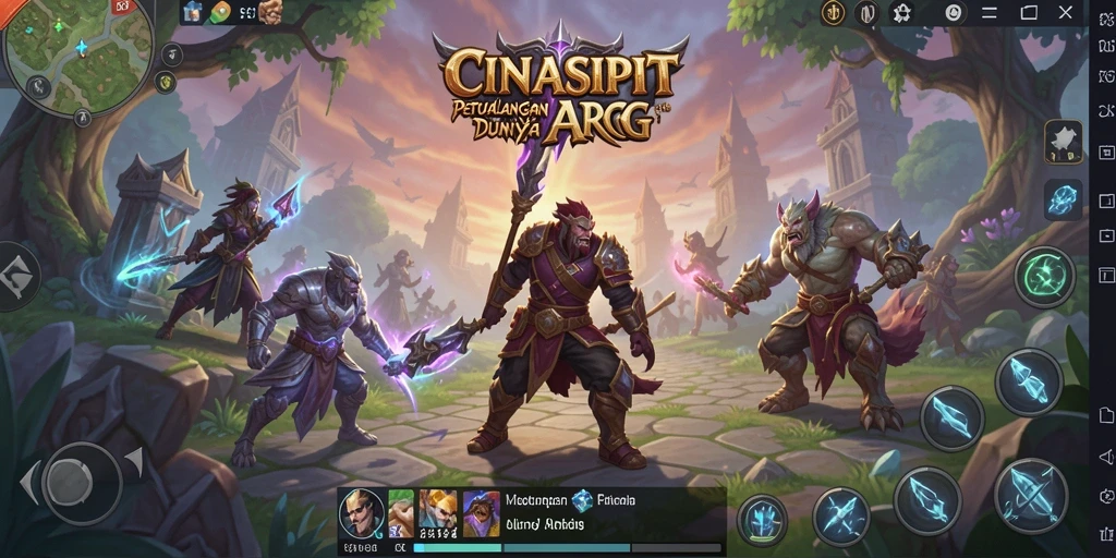 Gameplay mendebarkan dari CINASIPIT saat karakter bertarung melawan musuh.