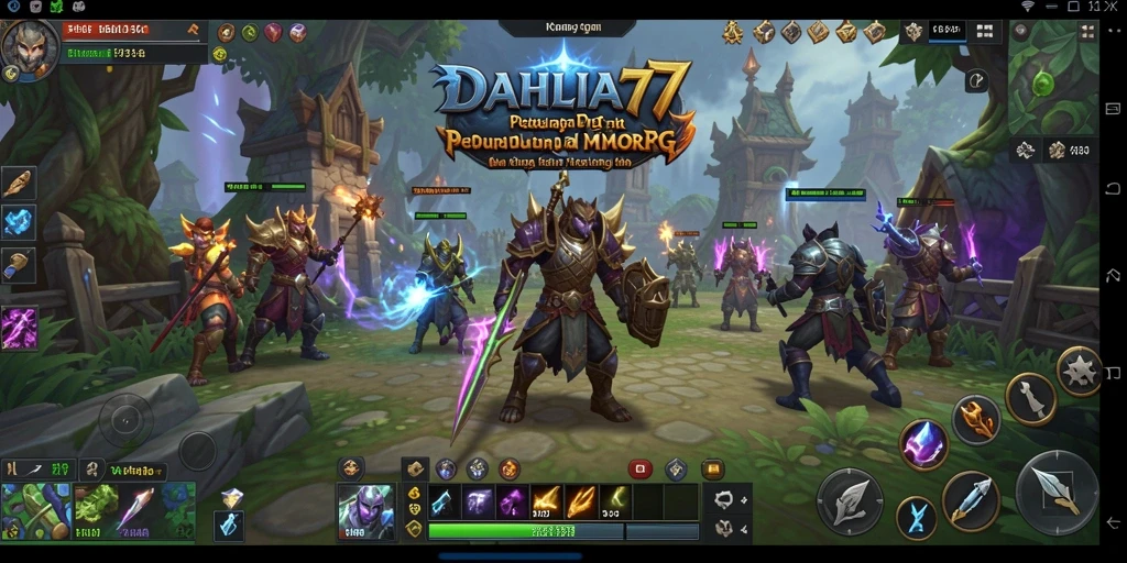 Tampilan gameplay <strong>DAHLIA77</strong> dengan aksi seru di dunia MMORPG.