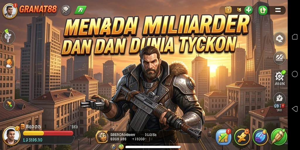 Tampilan gameplay menarik dari GRANAT88 dengan interaksi bisnis yang seru.