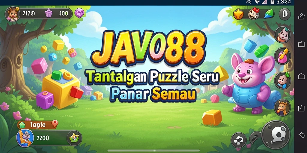 Tampilan gameplay JAVO88 menunjukkan keseruan dan tantangan puzzle yang ditawarkan.