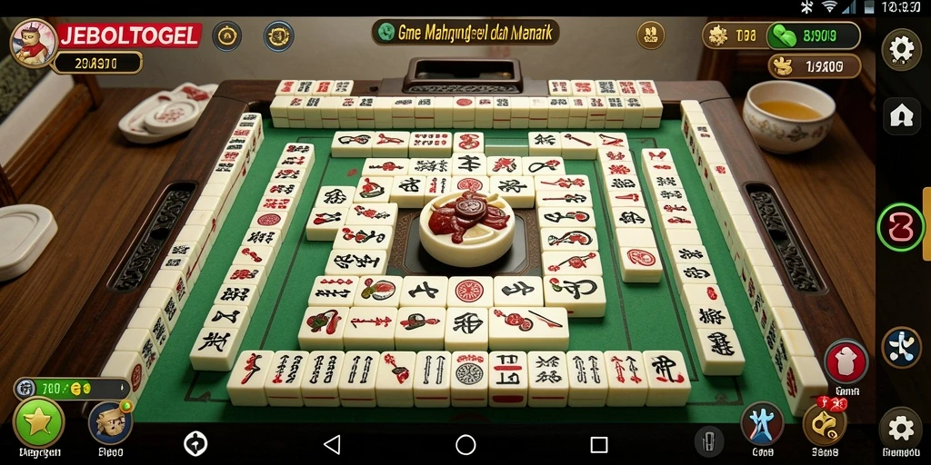Screenshot JEBOLTOGEL menampilkan gameplay menarik dari Mahjong.