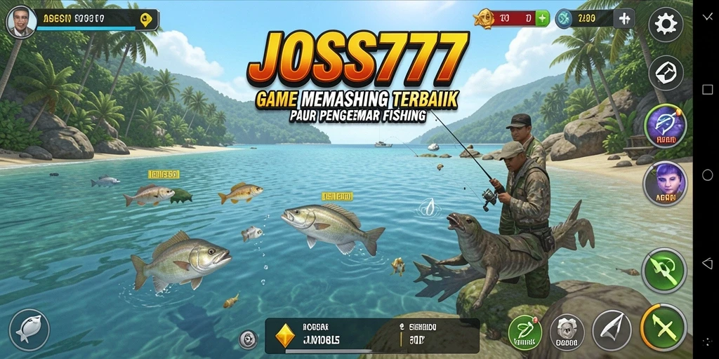 Tangkapan ikan besar dalam gameplay JOSS777, menampilkan keindahan laut.
