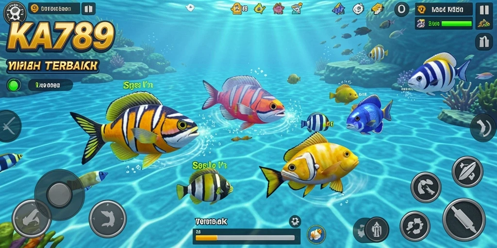 Tampilan gameplay Tembak Ikan yang seru dan menarik.
