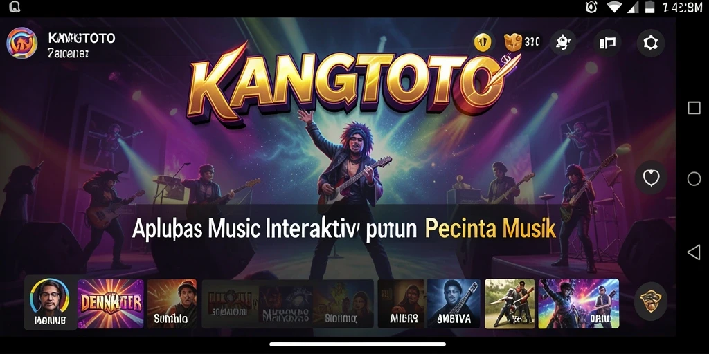 Screenshot KANGTOTO memperlihatkan momen seru dalam permainan musik.