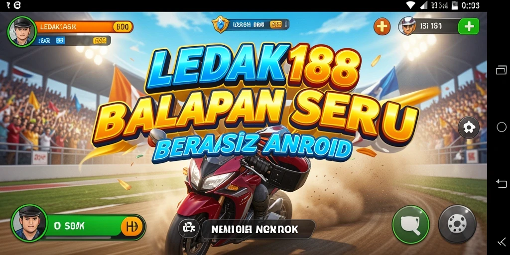 Gameplay balapan mendebarkan di lintasan LEDAK188.