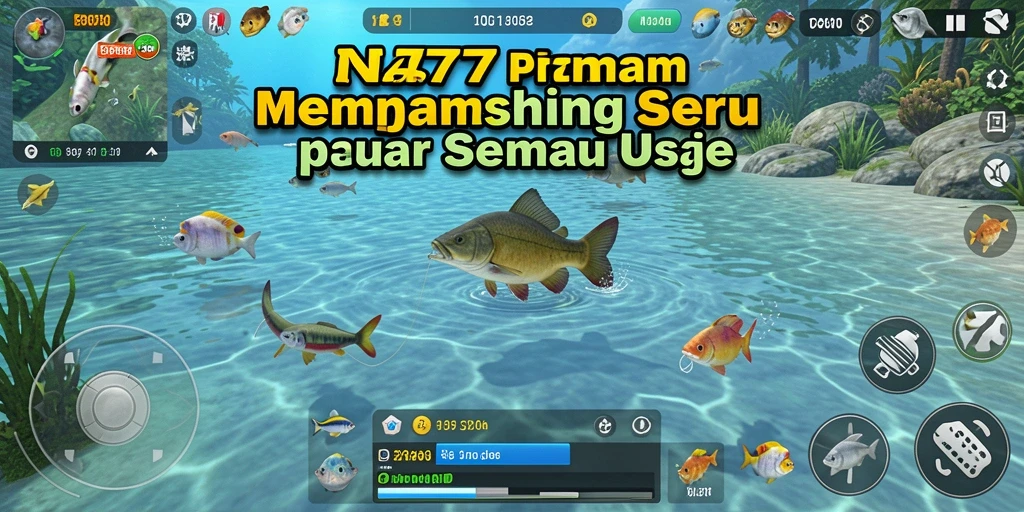 Screenshot utama NA777 menampilkan pengalaman gameplay memancing yang seru.