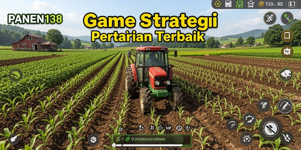 Screenshot gameplay <strong>PANEN138</strong> menampilkan ladang yang subur dengan berbagai tanaman.